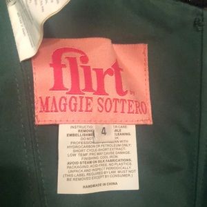 Satin Emerald green prom dress